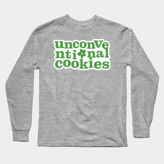 crazy daisy unco logo Long Sleeve T-Shirt by Unconventional Cookies